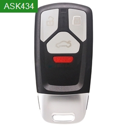 FCC ID:NBGFS14P71 Smart Car Key ASK315MHz Megamos AES Chip 3+1 Buttons For Audi TT(Black Back Side)